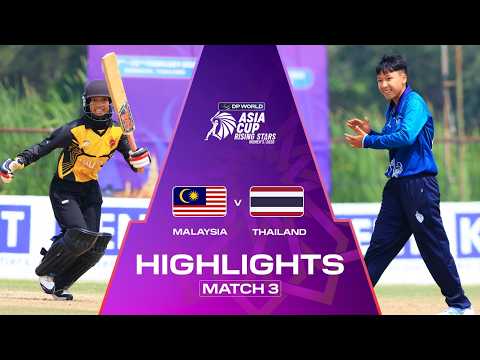 Highlights | Match 3 | Malaysia v Thailand | DP World Women's Asia Cup Rising Stars 2026