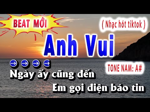 ANH VUI Karaoke Nhạc Hót Tiktok [ Anh vui đến nổi nghẹn ngào .................