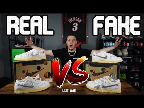 ⚡️REAL VS FAKE⚡️ NIKE DUNK LOW OFF-WHITE LOT #01 🚨WATCH BEFORE YOU BUY🚨