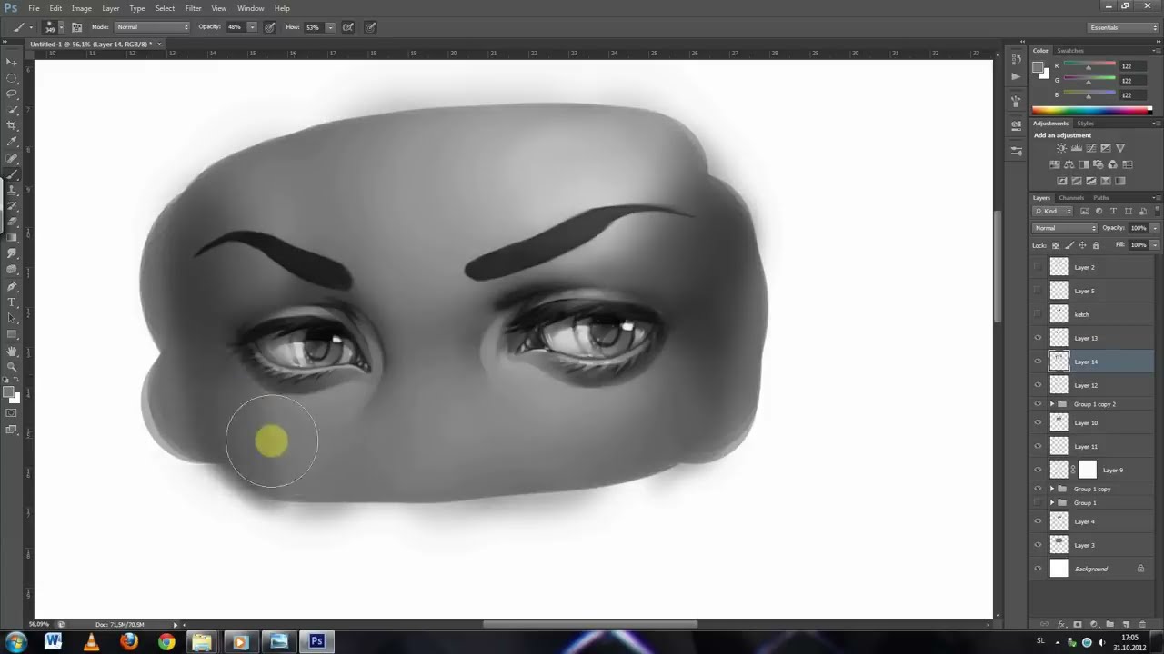 how to paint anime eyes digital painting tutorial