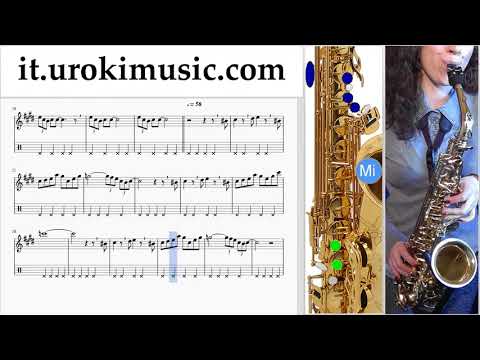 Corso di Sassofono Contralto The Pink Panther - Theme Song Tablature Tab Parte#2 um-i276