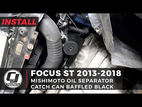 2013-2018 Focus ST Install: Mishimoto Black Anodized Baffled Oil Separator Catch Can