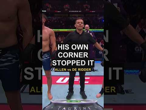 His OWN CORNER stopped it! 😳 #ufc #shorts
