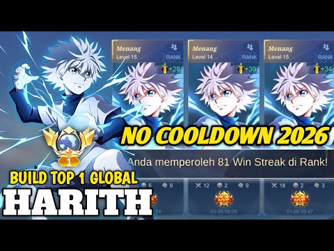 TOP 1 GLOBAL HARITH TUTORIAL HARITH NO COOLDOWN AND 1 HIT DAMAGE ! HARITH BEST GAMEPLAY - MLBB