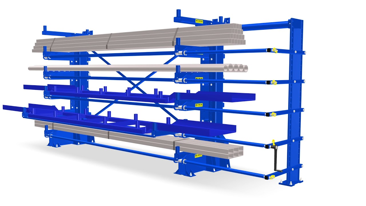 Roll Out Cantilever Rack: Drawer-Access Storage for Long Materials