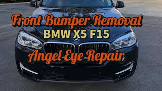 How to repair HALO MODULES and REMOVE Front Bumper BMW X5 F15