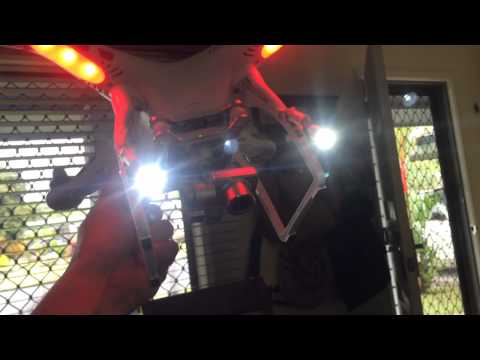 DJI Phantom 2 Vision + with dual 5w CREE LED "Headlights"