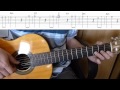 Песенка крокодила Гены - мелодия на гитаре + табы (Пусть бегут неуклюже…) 