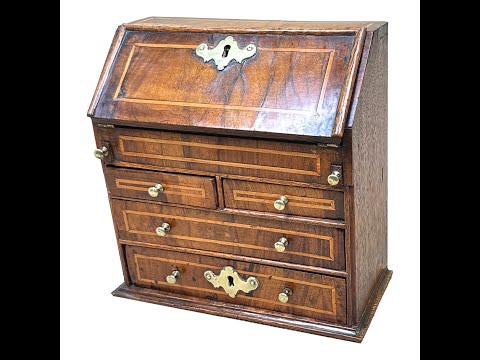 18th Century Walnut Miniature Bureau