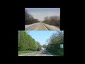 1989 2024 Little York Brown School Rd Winter Summer 35 Years Apart Dual View