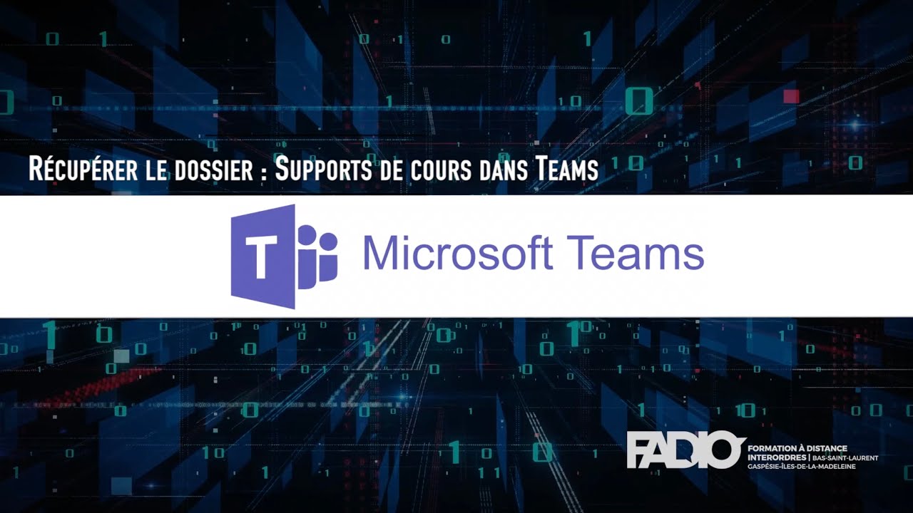 Capsule de formation Teams : Récupérer un support de cours