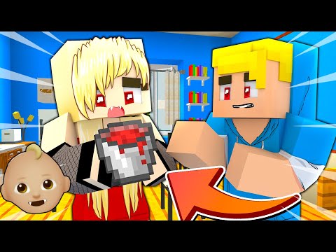 DOLCETTA VAMPIRA INCINTA BEVE UN SACCO DI SANGUE!! - Famiglia Di Minecraft *VAMPIRI* #33