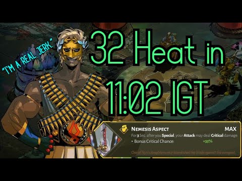 Hades Speedrun - 32 Heat% (11:02 IGT 21:13 RTA)
