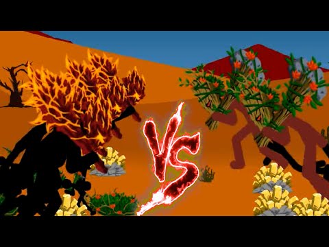 TWO GIANTS FIGHT ON A VOLCANO AND THE BATTLE IS DANGEROUS | STICK WAR LEGACY | StickFuni