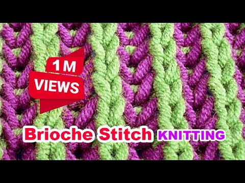 Two-color BRIOCHE Stitch | Easy Tutorial · Knitting Stitch Patterns · Mar, 2015