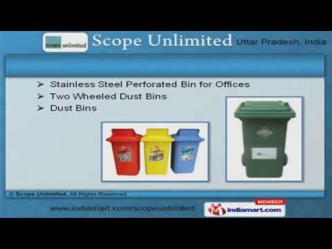 Garbage bins, steel perforated bins, wheeled dustbins