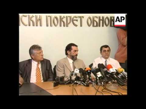 YUGOSLAVIA: VUK DRASKOVIC KOSOVO CRISIS PRESS CONFERENCE
