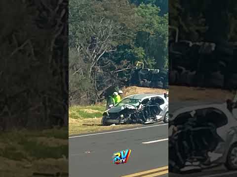 (( MORTE NO ETIOS )) Motorista MORRE  e mulher fica ferida em acidente na SP-294 em Herculândia SP