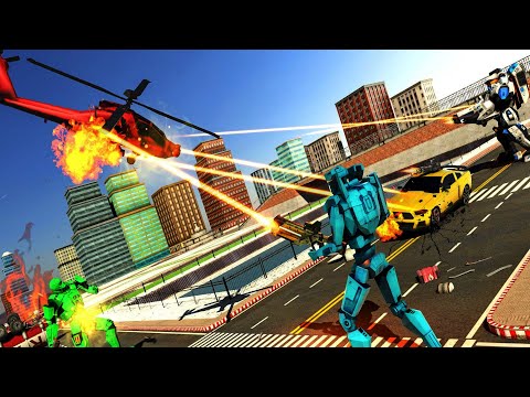 Flying Limo Police Helicopter Car Robot Games#13