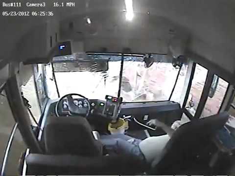 Raw: Carmel Bus Driver Crashes Into House