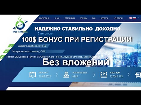 WESTERNBITC 100$ БОНУС ПРИ РЕГИСТРАЦИИ ВЫВОД НА PAYEER