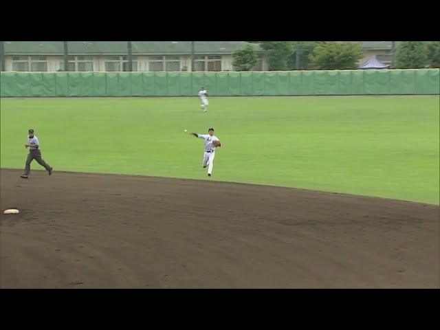 【ファーム】流れるような守備!! ライオンズ・金子一 軽快なジャンピングスローで魅せる!! 2019/7/9 L-DB(ファーム)