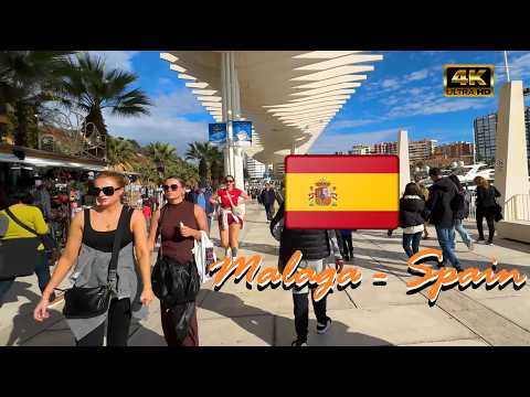 Malaga Spain 🇪🇸 2025 Costa Del Sol City Walk 4K
