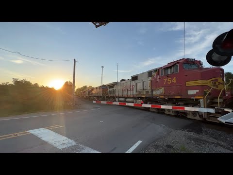 BNSF 754 Warbonnet Trailing on a CP Manifest