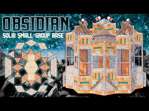 OBSIDIAN • Funnel Wall • Twin Bunkers • Open Core • Small Group Base • RUST