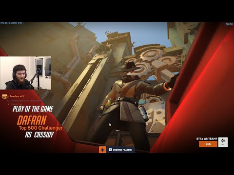 POTG! #1 CASSIDY?! DAFRAN BUFF CASSIDY OVERWATCH 2 SEASON 3 GAMEPLAY