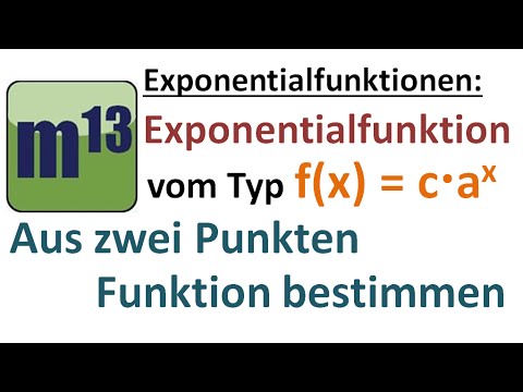 Exponentialfunktion aufstellen aus zwei Punkten