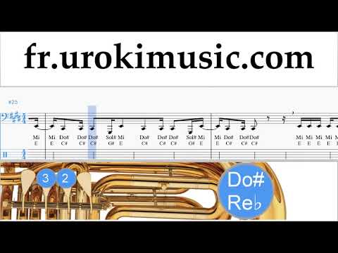 Cours de Tuba Silvestre Dangond Nicky Jam - Cásate Conmigo Tuto Partitions Partie#2 um-i829