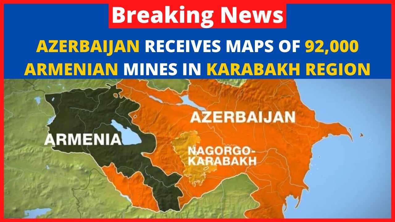 AZERBAIJAN RECEIVES MAPS OF 92,000 ARMENIAN MINES IN KARABAKH  REGION #Shorts
