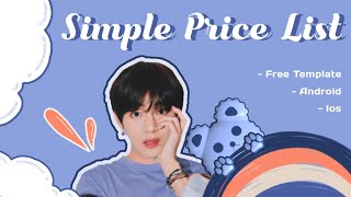 Download lagu How to make simple aesthetic pricelist Part 2 || tutorial pricelist simple mp3