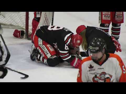 Coup de bâton de Thomas Bellemare sur Matthew Medley - Nicolas Poulin à la rescousse - 08-05-22