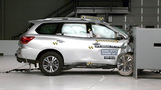 Nissan Pathfinder passenger-side small overlap IIHS crash test