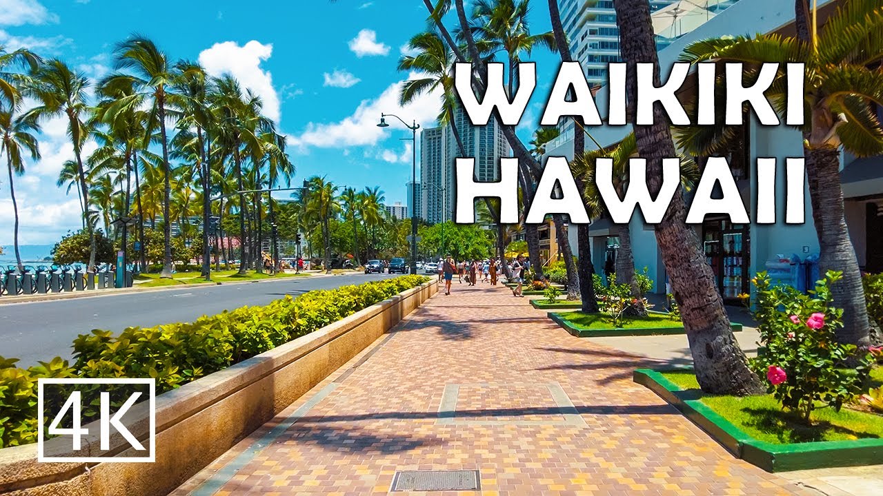 Immersive street-level walking tour through Honolulu Waikiki, United States, showcasing authentic urban landscapes, local architecture, and the vibrant atmosphere of the city's neighborhoods