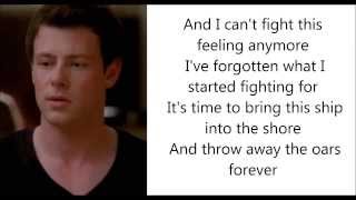 Can't Fight This Feeling Lyrics Glee
