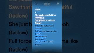 Tadow lyrics # Fkj  #edit #shorts