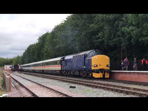 HNRC Class 37 37612 departs Ruddington Fields with 31563 trailing with 125 Group Intercity MK3’s