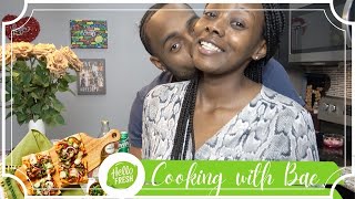 Cooking with Bae | Woody and Amani make a Hello Fresh meal