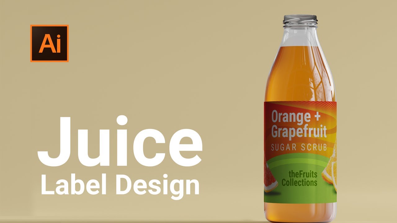Juice Label Design | Adobe Illustrator