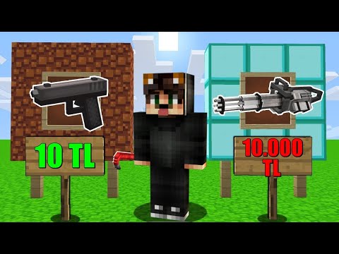 10 TL SİLAH VS 10.000 TL SİLAH! 😱 - Minecraft