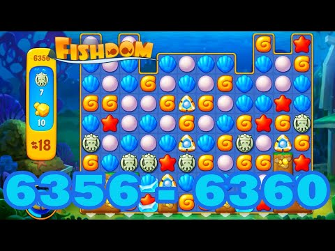 Fishdom Level 6356 - 6360 HD Walkthrough | 3 match puzzle | gameplay | android | 6357 | 6358 | 6359