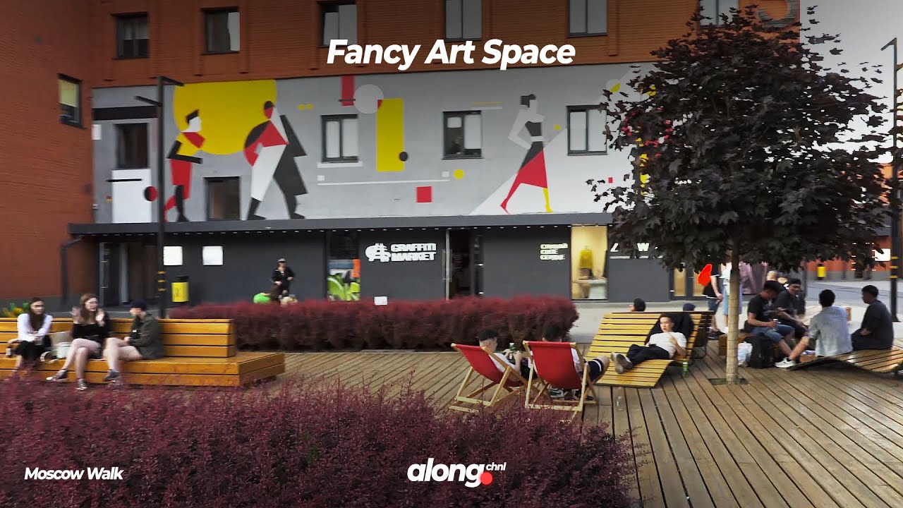[4k] MOSCOW ART SPACE l Walking Tour at Fancy Design Area in Moscow