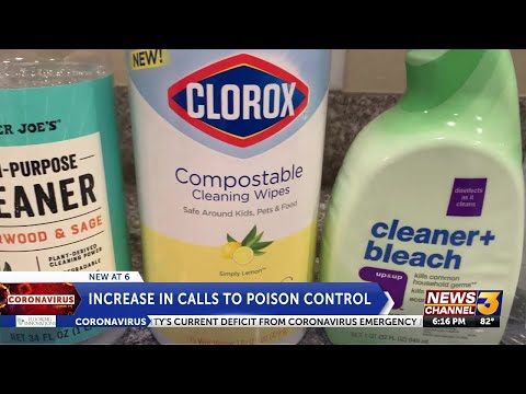 Poison control cases increasing due to COVID-19 cleaning