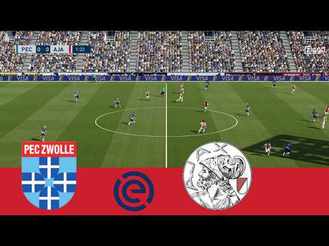 PEC Zwolle vs Ajax - Eredivisie 25/26 | Volledige Wedstrijd & Alle Doelpunten | PES 2021 Simulatie