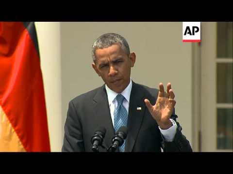 President Barack Obama and German Chancellor Angela Merkel threatened tougher sanctions against Russ