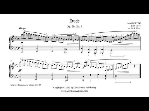 Bertini : Etude in C minor, Op. 29, No. 7