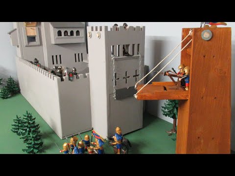 Richard the Lionheart's army attacks the castle! Playmobil stop motion.